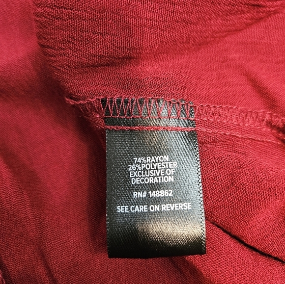 NWT Torrid Crinkle Gauze Crocheted Yoke Blouson Sleeve Top Size 6X Women's‎ Plus - Picture 8 of 11